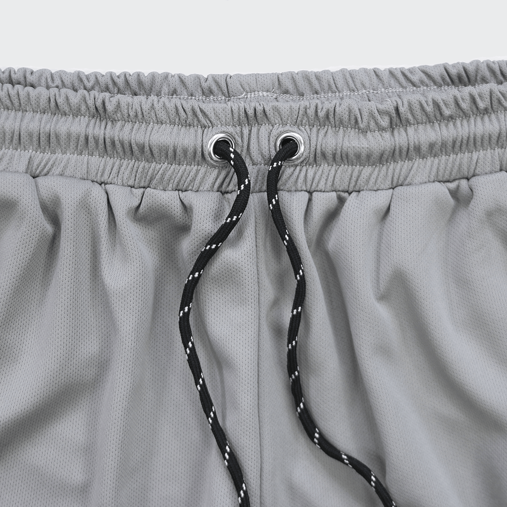 Split Stripe Basketball Shorts - Grey