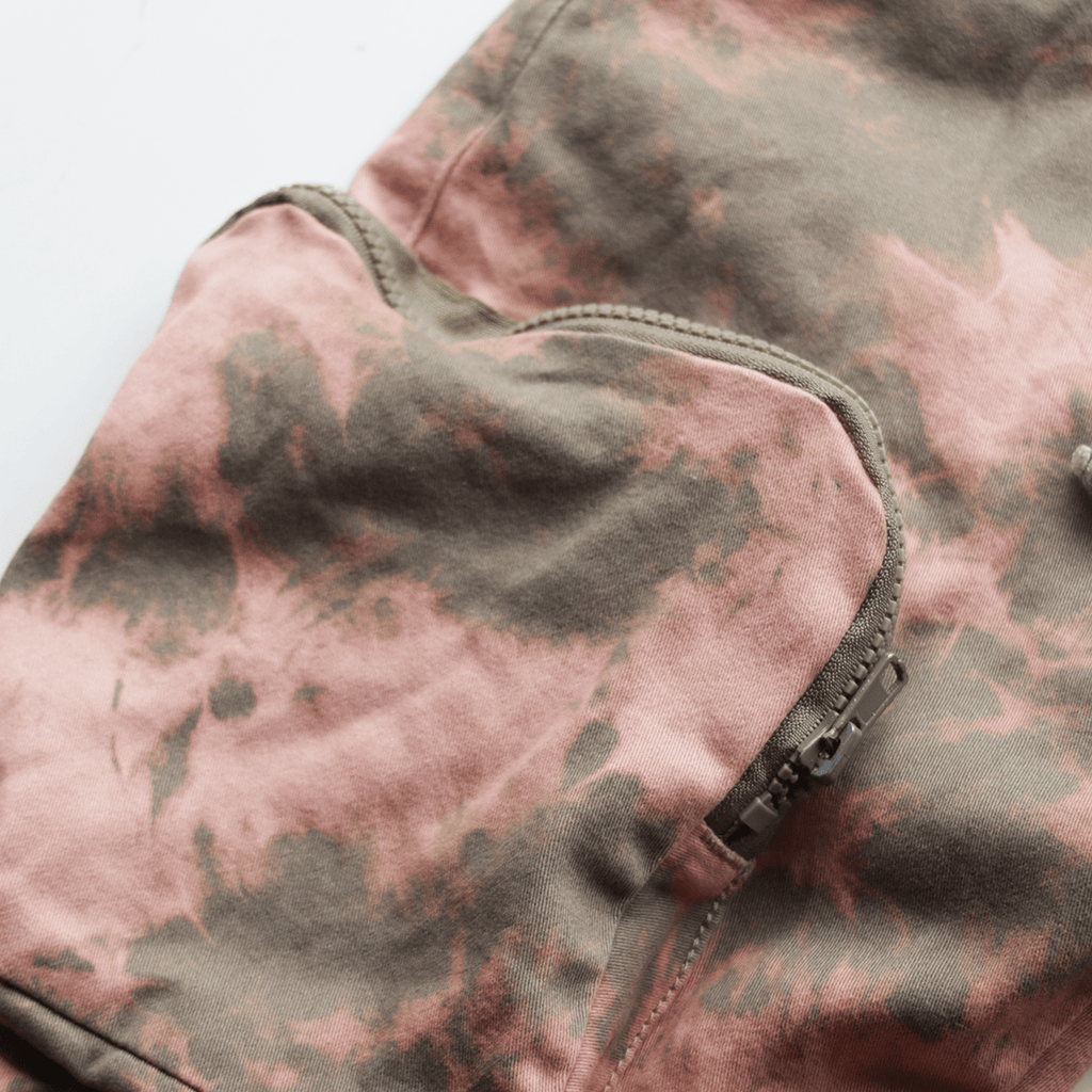 Tie Dye Cargo Twill Trekker Pant - Light Olive (05.05.21 PRE-ORDER)