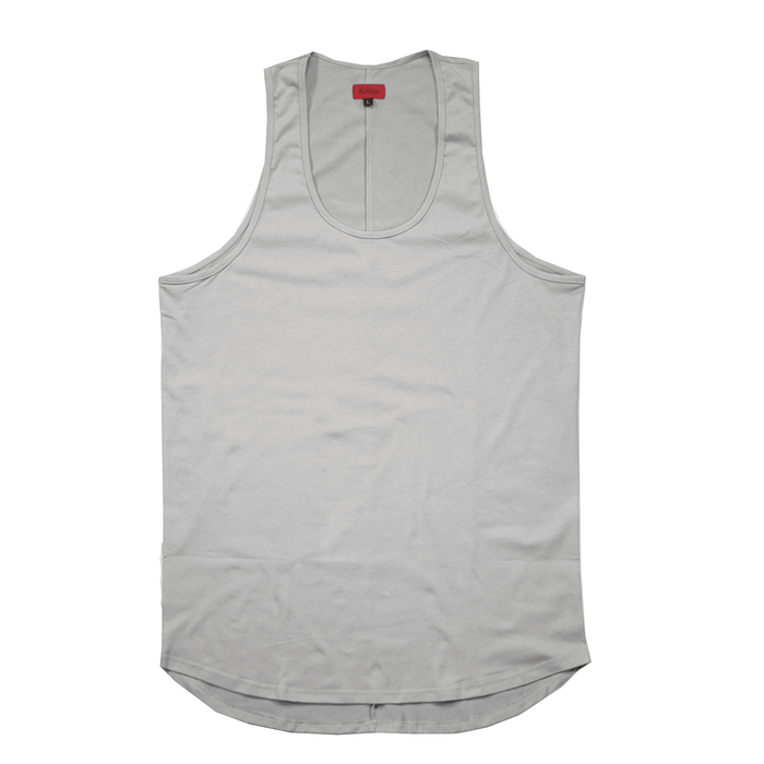 SI Scalloped Tank Top - Cement