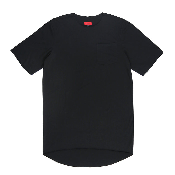Raw Edges Cotton Pocket Shirt - Black