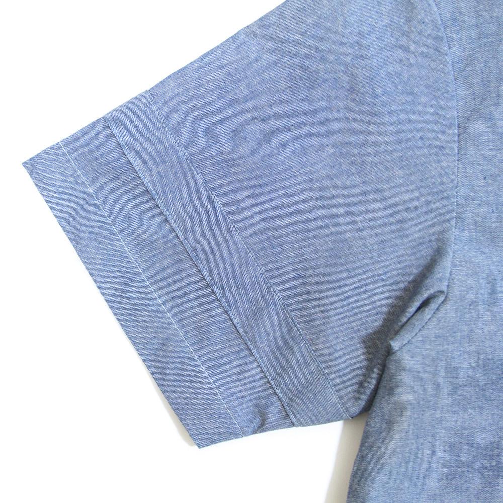 Hensworth Fishtail Top - Chambray Blue