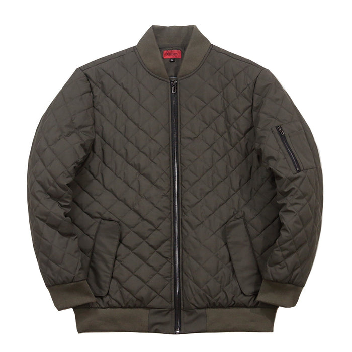 Quilted MA-1 Bomber Jacket - Olive