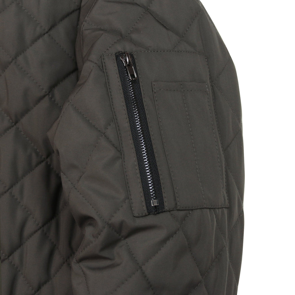 Quilted MA-1 Bomber Jacket - Olive