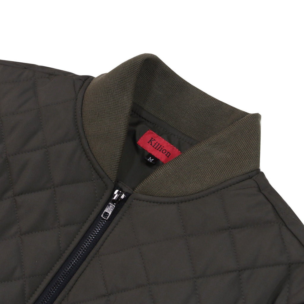 Quilted MA-1 Bomber Jacket - Olive