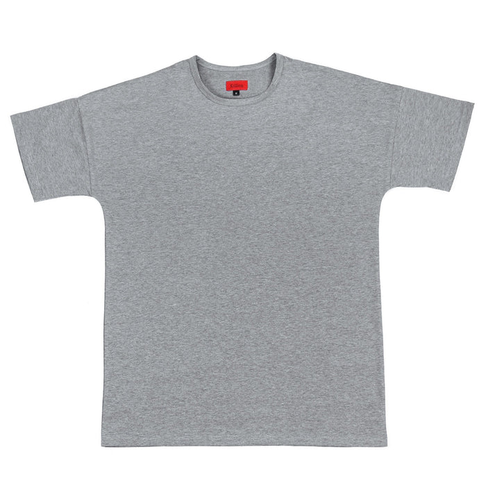 Essential Dropped Shoulder Box Tee - Charcoal Heather