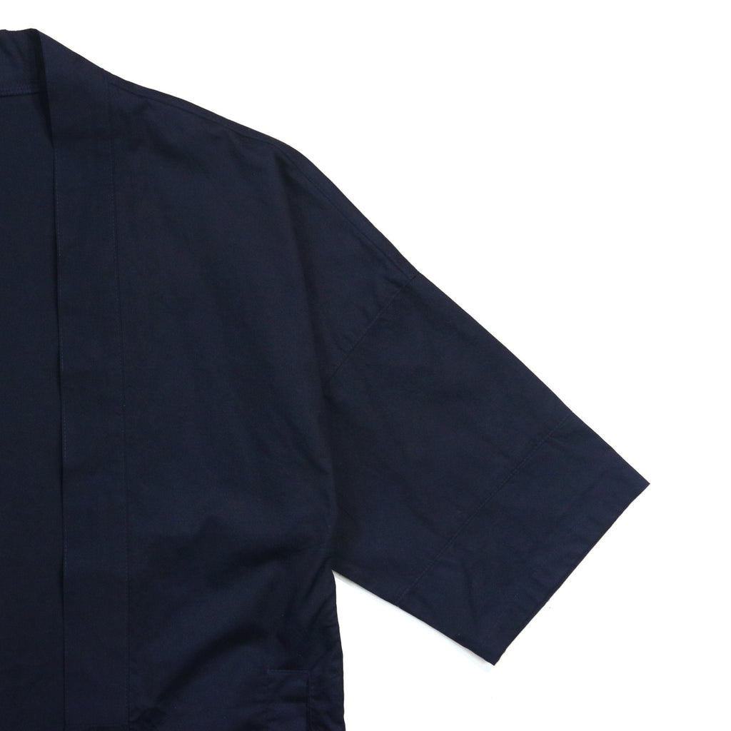 Modern Poplin Kimono - Navy