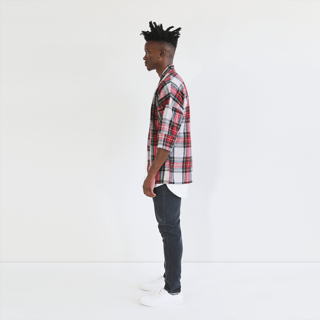 Modern Kimono Flannel - Red